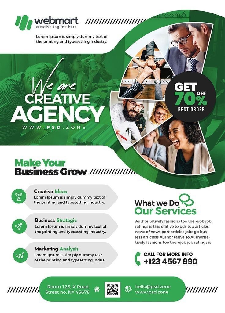 Corporate business flyer design for professional company marketing and promotions