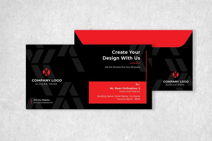 Creative envelope design for Arclane Marketing Agency with bold branding elements