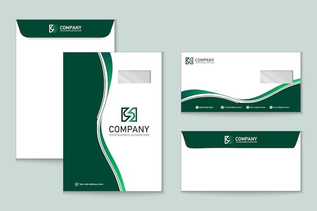 Modern corporate envelope design for GreenWave Solutions