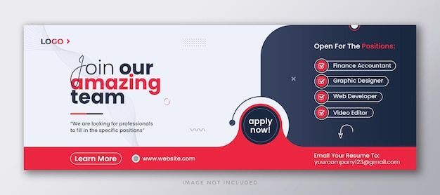 Recruitment email signature design with apply now call to action