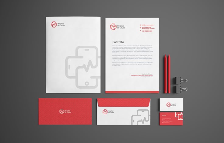 healthcare corporate brand identity stationery design