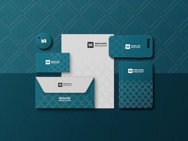 pattern based corporate brand identity stationery design