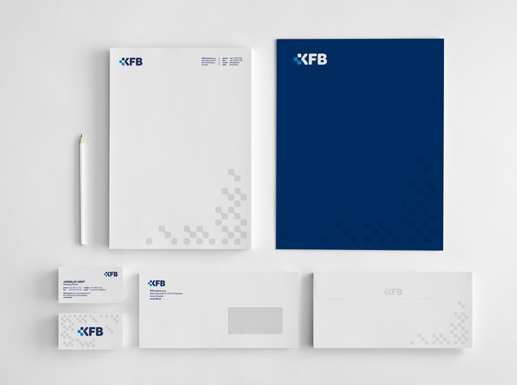 modern blue corporate brand identity stationery design