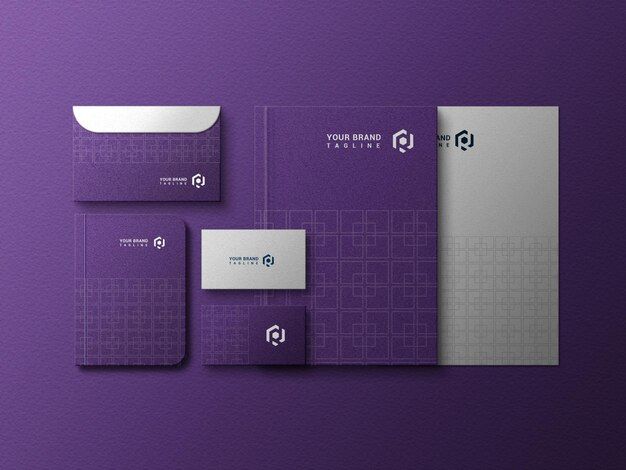 minimal corporate brand identity design for finance company stationery
