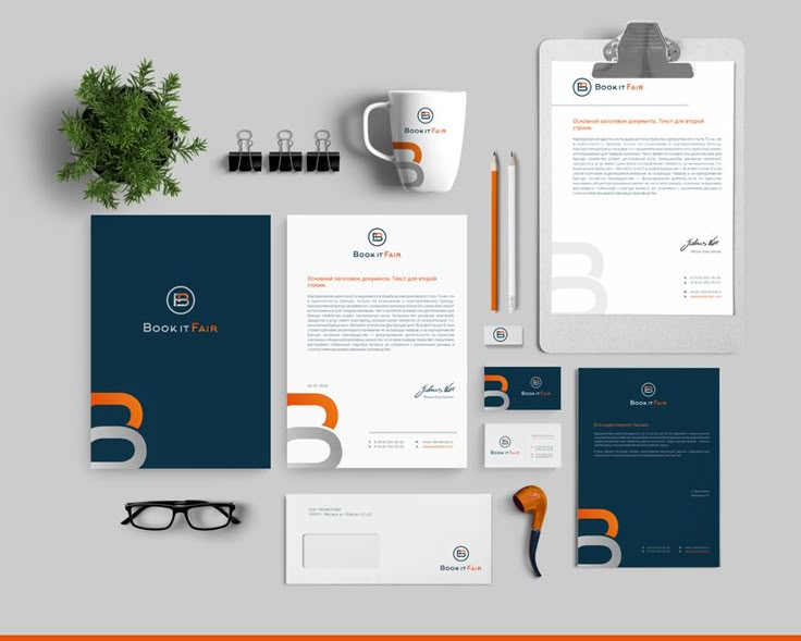 Book It Fair publishing brand identity stationery and office branding set
