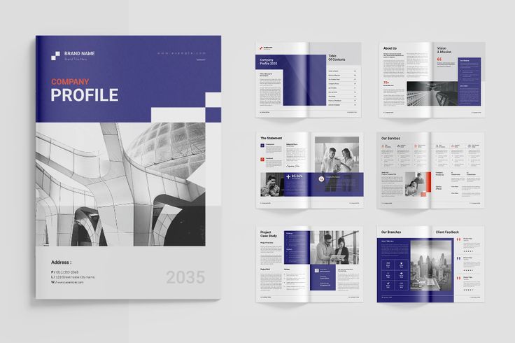 High-end sage green and beige interior design company profile with multiple page layout mockups