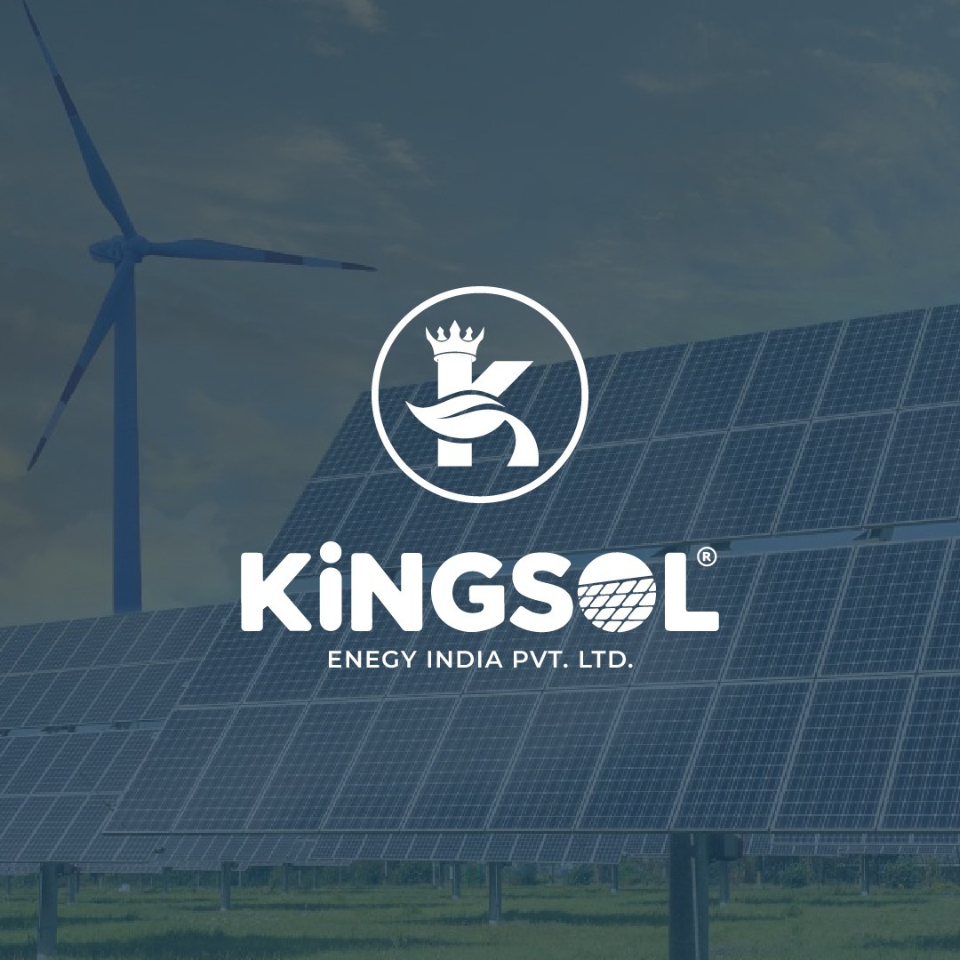 Kingsol Energy logo with solar panels and clean corporate identity