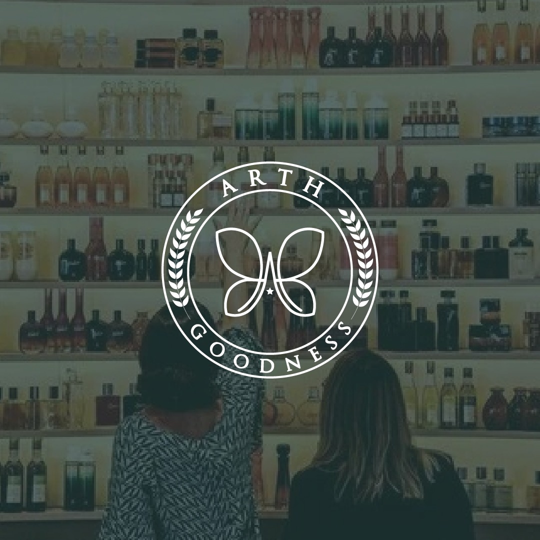 Organic product logo design for Arth Goodness brand