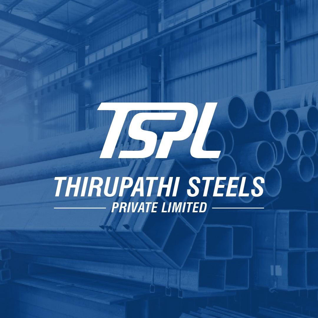 Thirupathi Steels Private Limited industrial steel company logo design