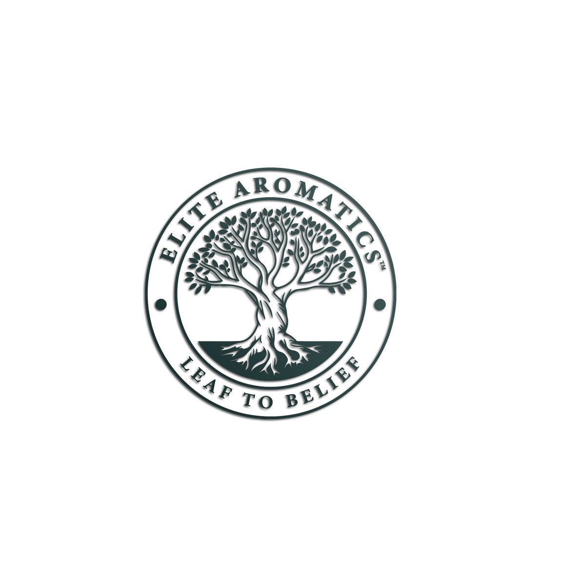 Organic tree logo design for Elite Aromatics natural brand