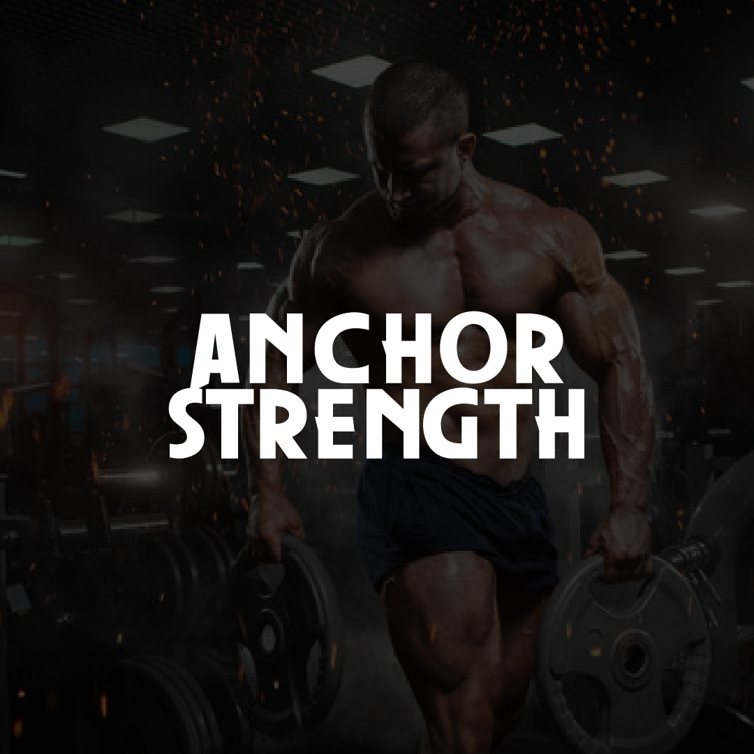 Bold fitness logo design for Anchor Strength gym brand