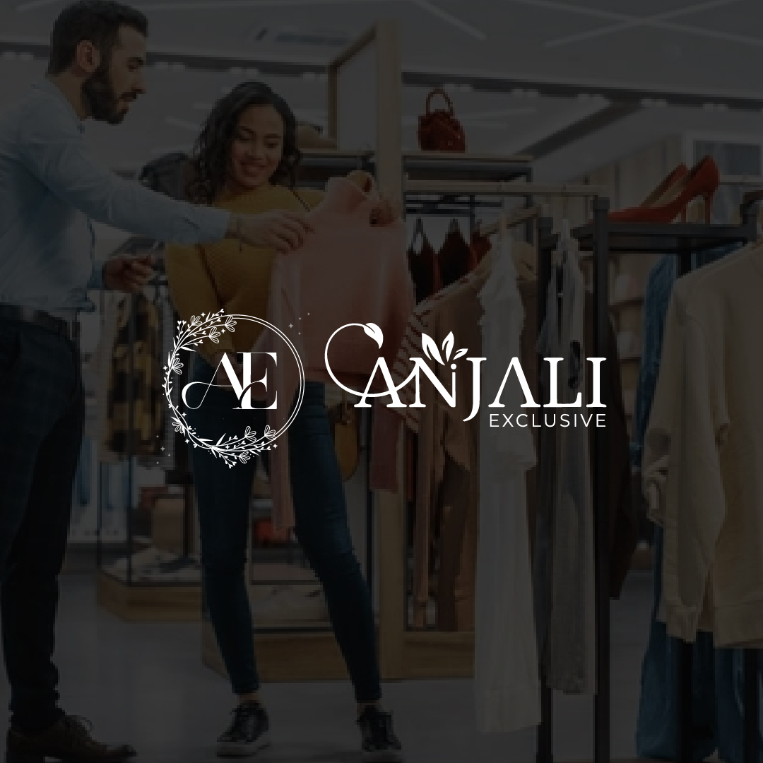 Elegant fashion boutique logo design for Anjali Exclusive