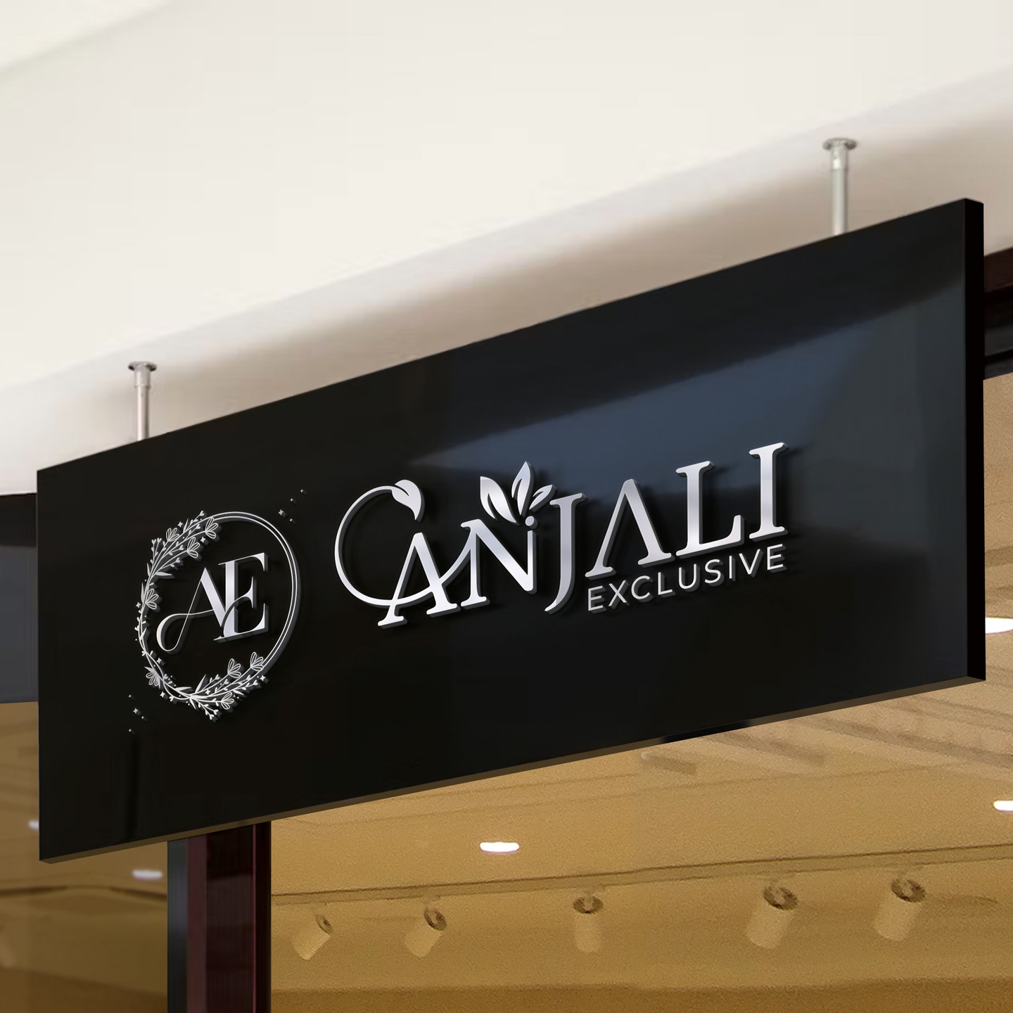 Elegant fashion boutique logo design for Anjali Exclusive