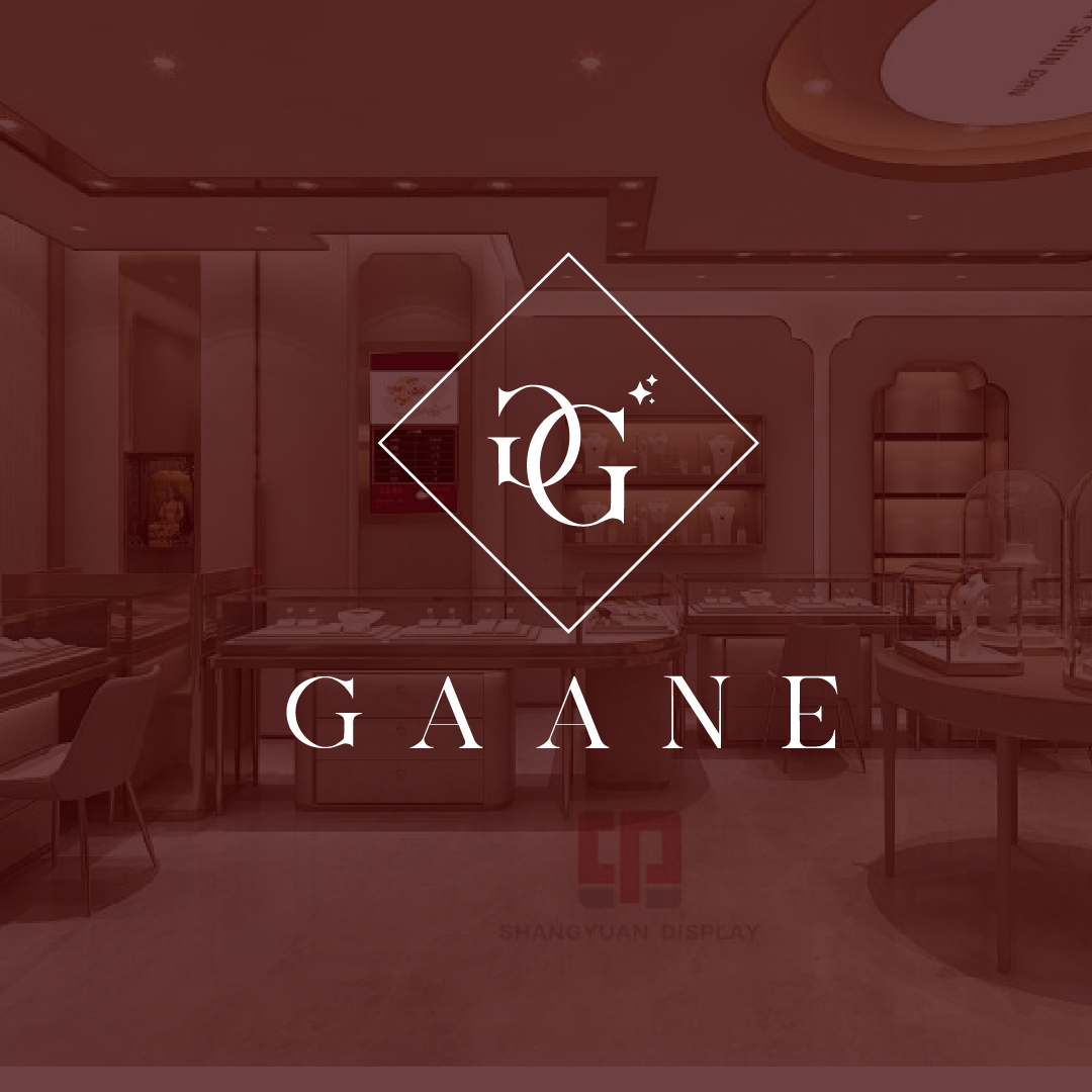 Gaane luxury brand logo with elegant typography and premium retail aesthetics