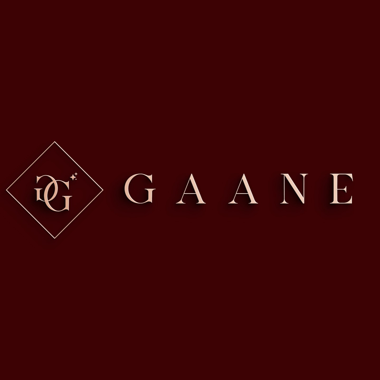 Gaane luxury brand logo with elegant typography and premium retail aesthetics