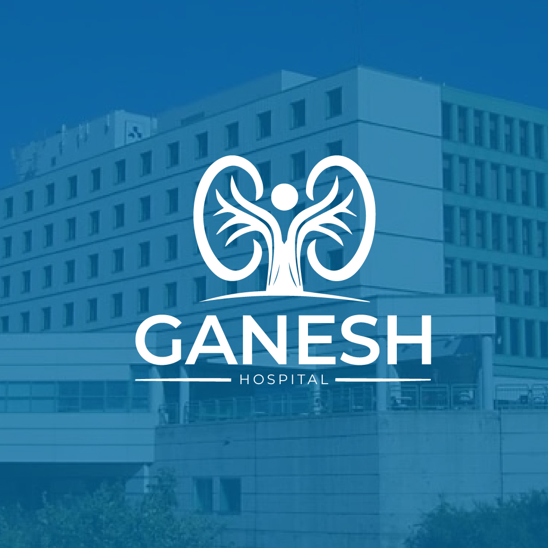 Healthcare logo design for Ganesh Hospital medical services