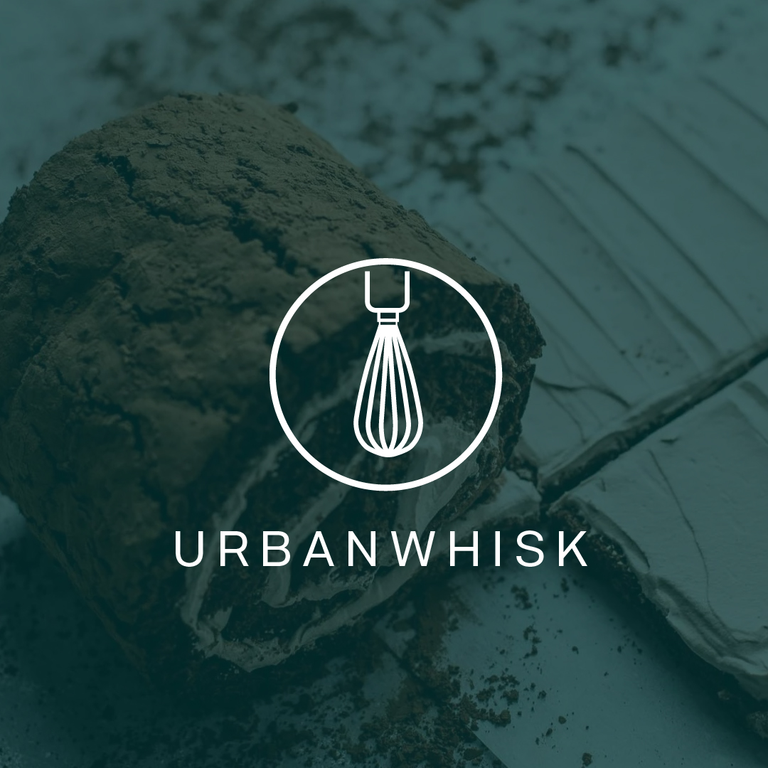 UrbanWhisk modern bakery and food brand logo design