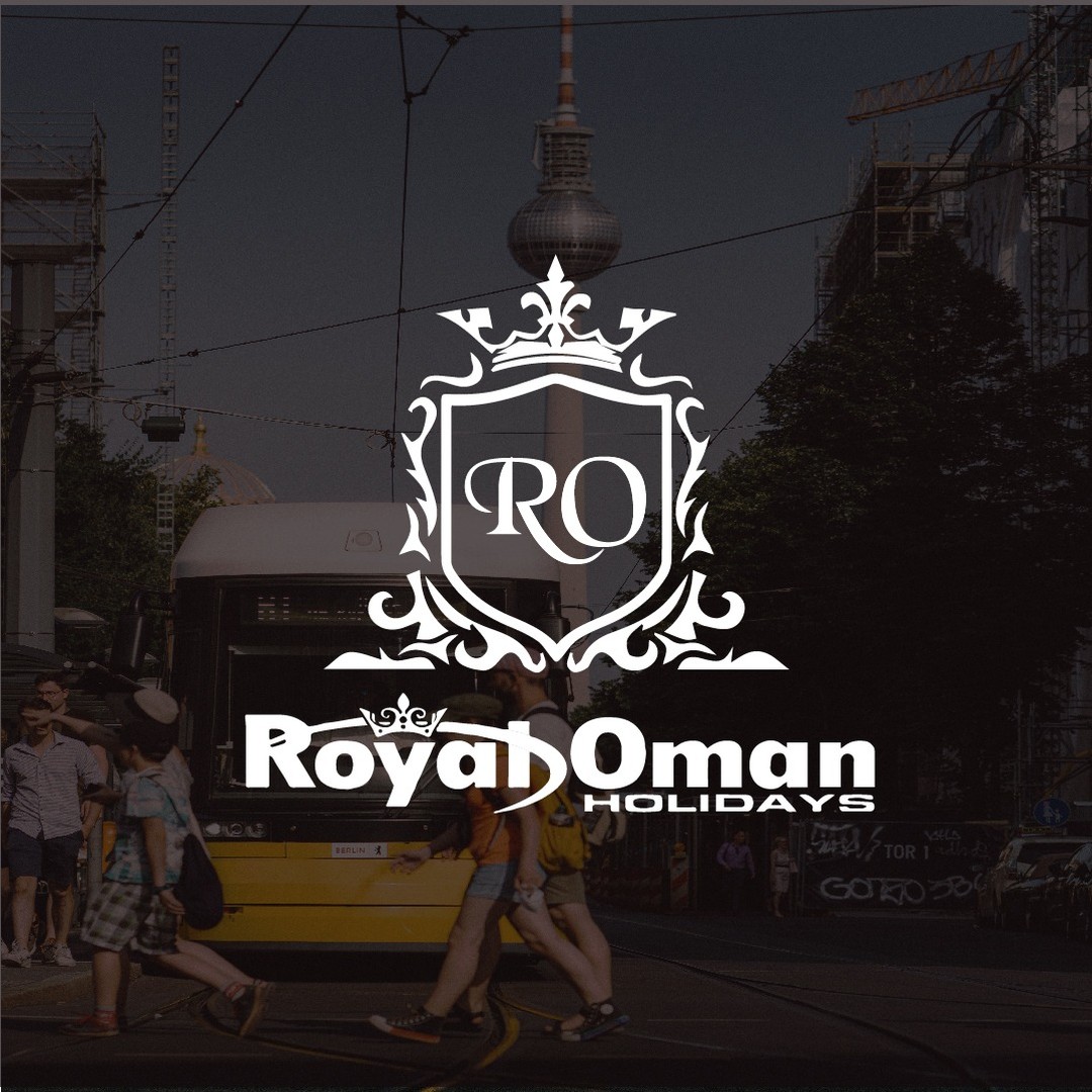 Royal Roman Holidays luxury travel logo with royal crest emblem