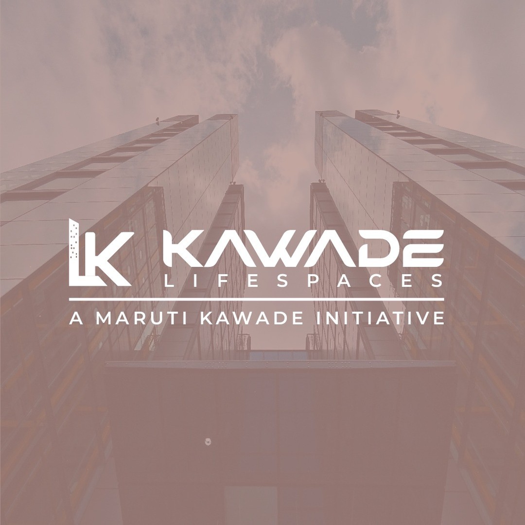Kawade Lifespaces real estate logo with modern building background