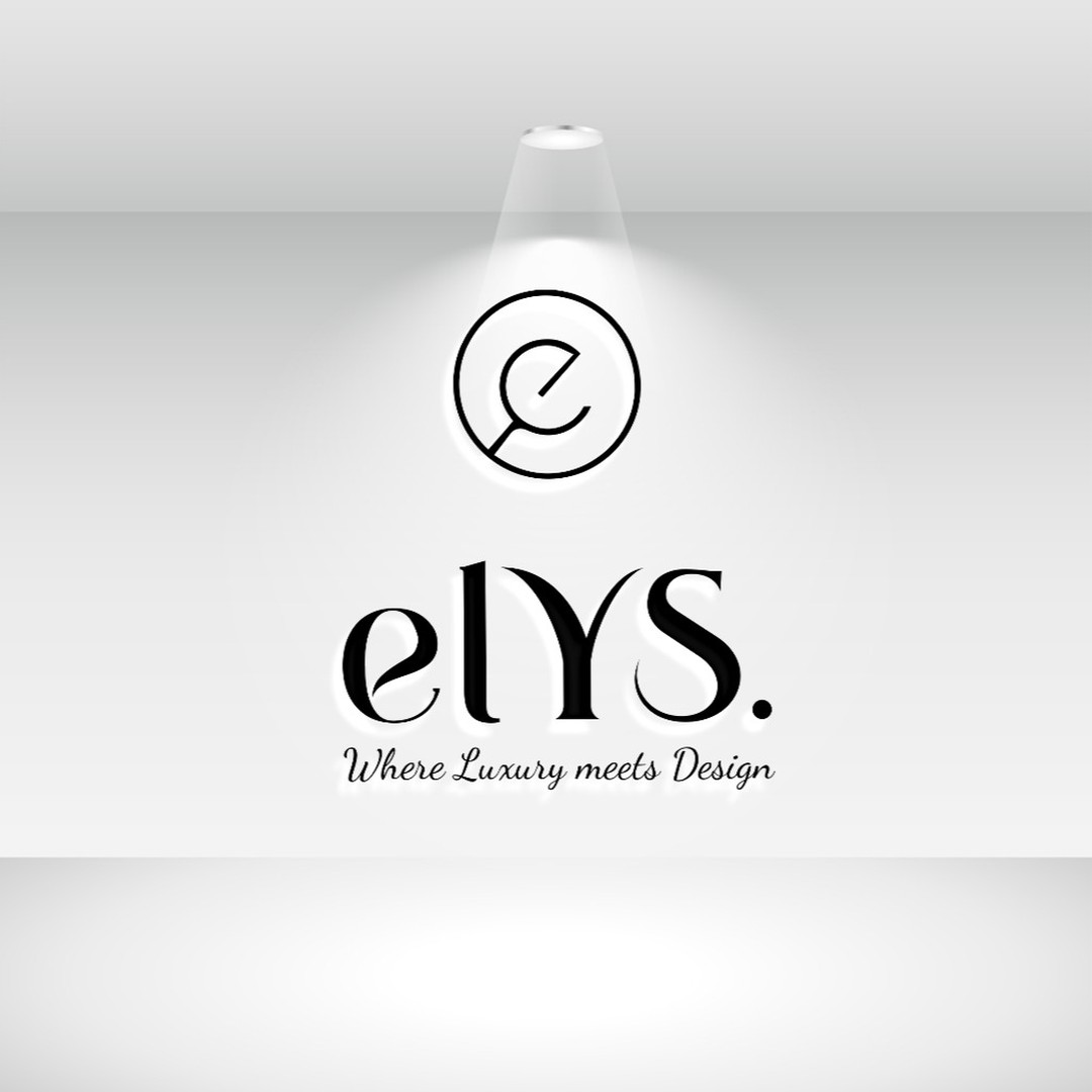 ELYS luxury fashion logo with minimal typography design