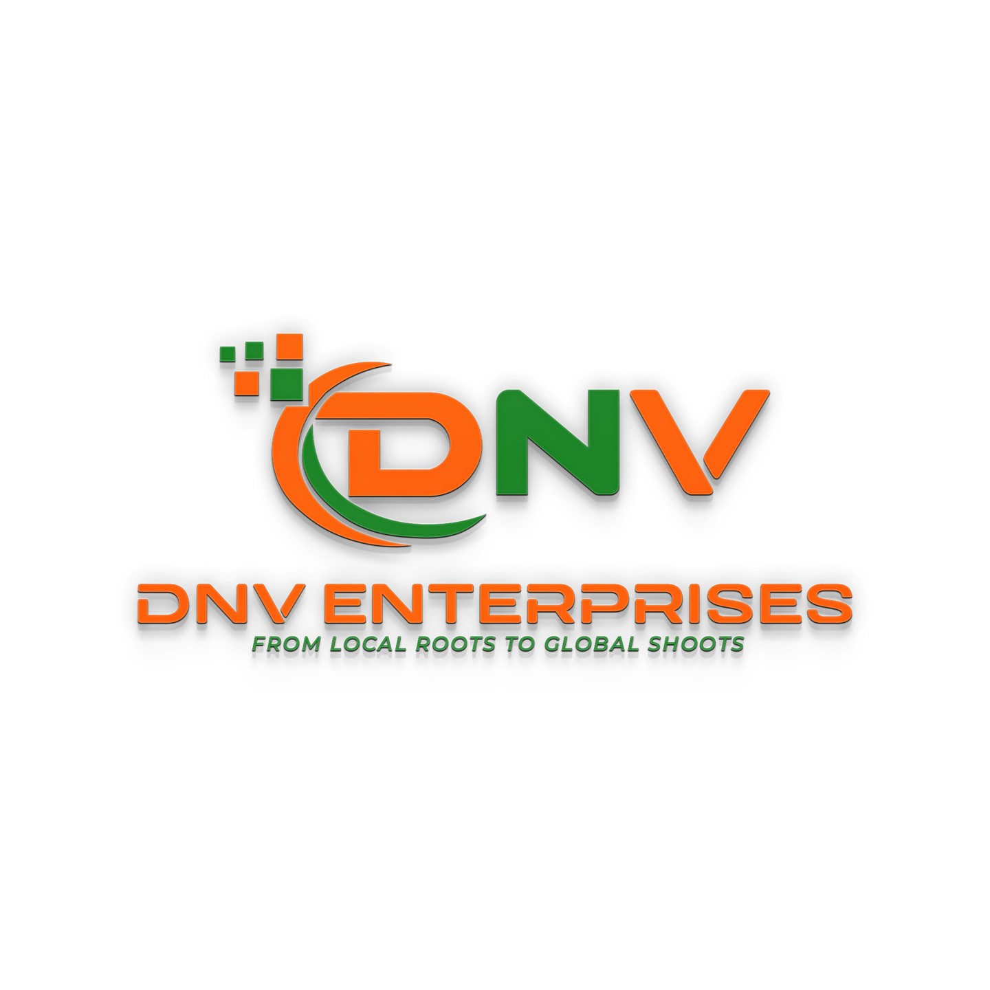 DNV Enterprises logistics and export company logo design