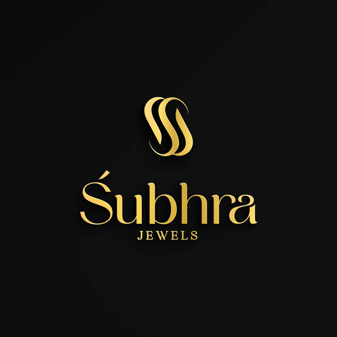 Luxury gold jewelry logo design for Shubhra Jewels