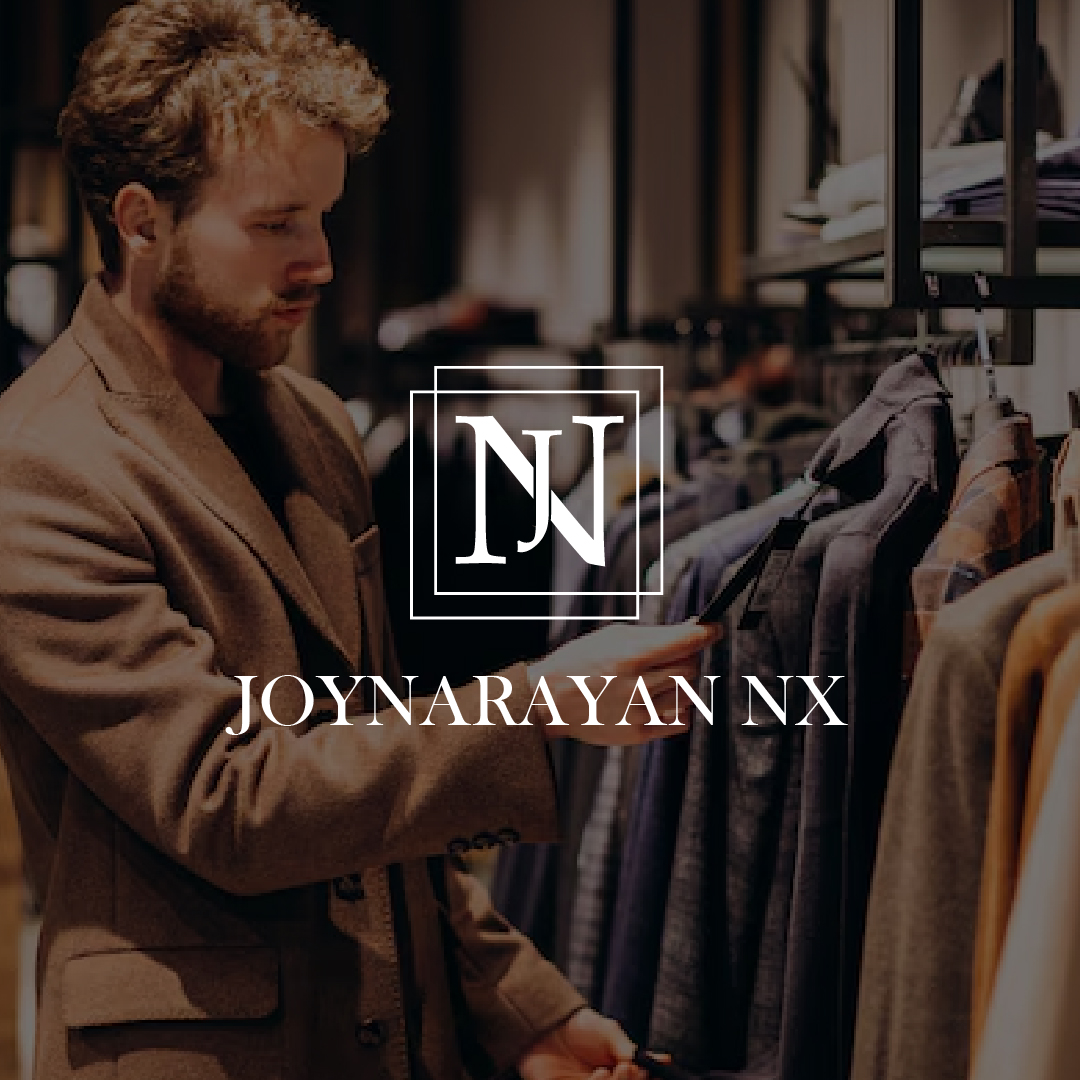 Elegant menswear fashion logo design for Joynarayan NX