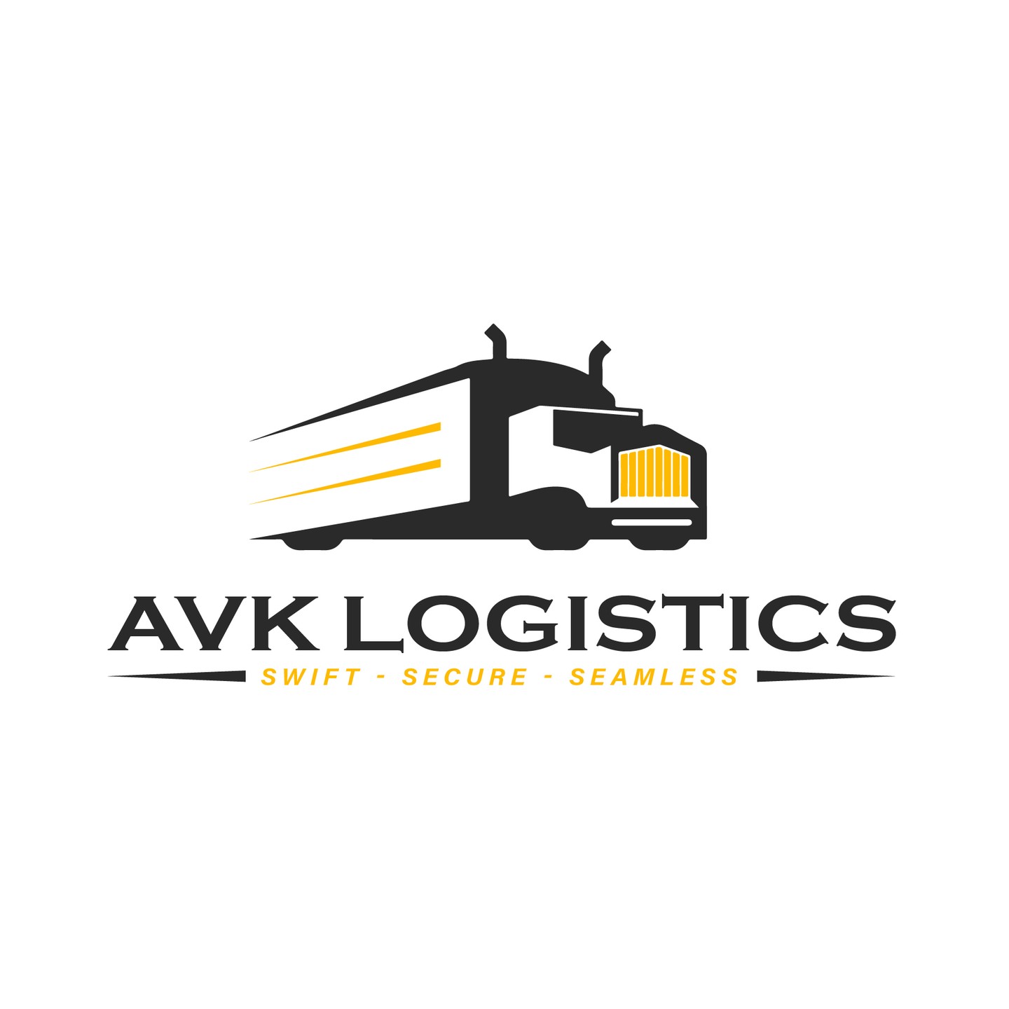 Logistics and transportation company logo design for AVK Logistics