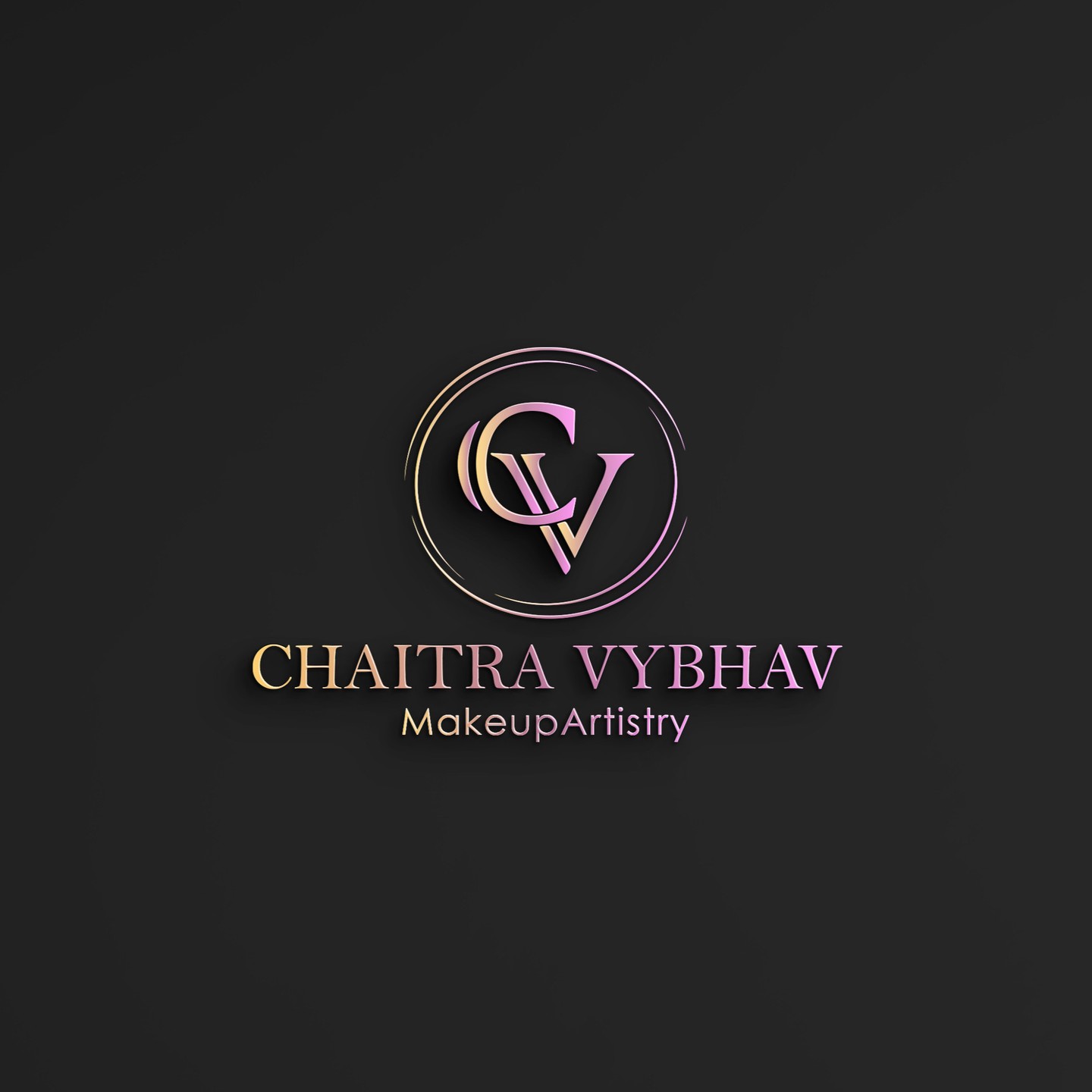 Luxury makeup artistry logo design for Chaitra Vybhav Makeup Artistry
