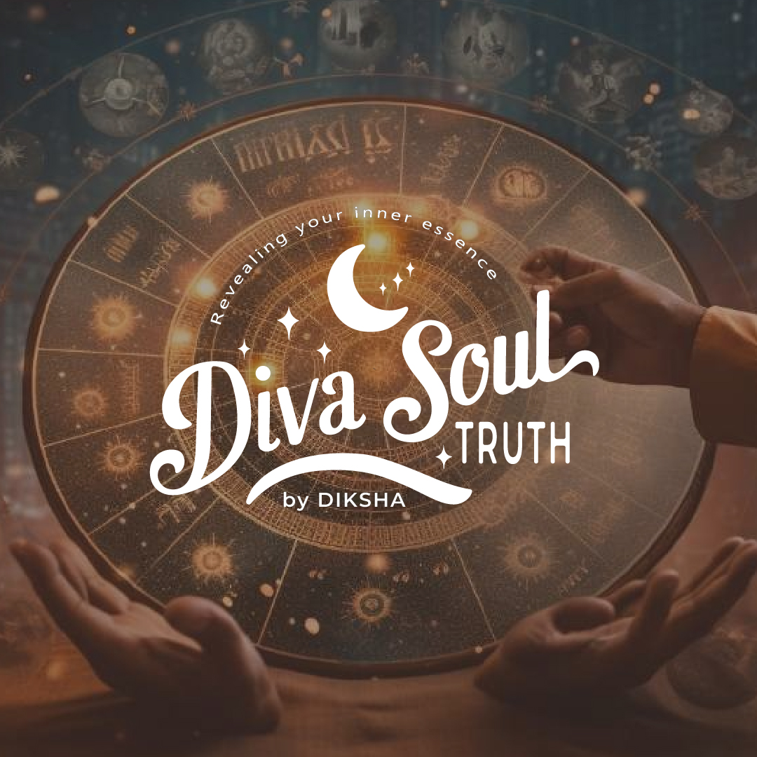 Spiritual logo design for Diva Soul Truth astrology and healing brand