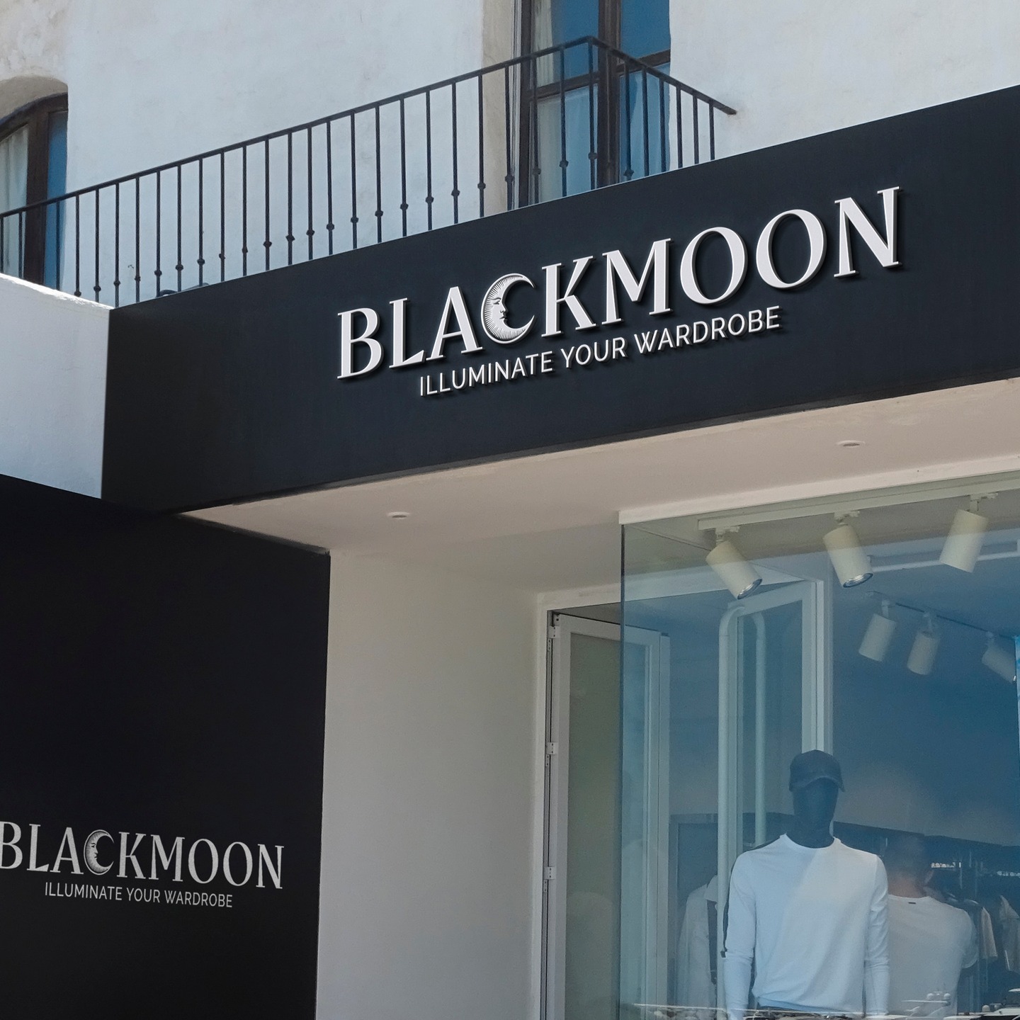 Blackmoon fashion brand logo with modern typography and lifestyle theme