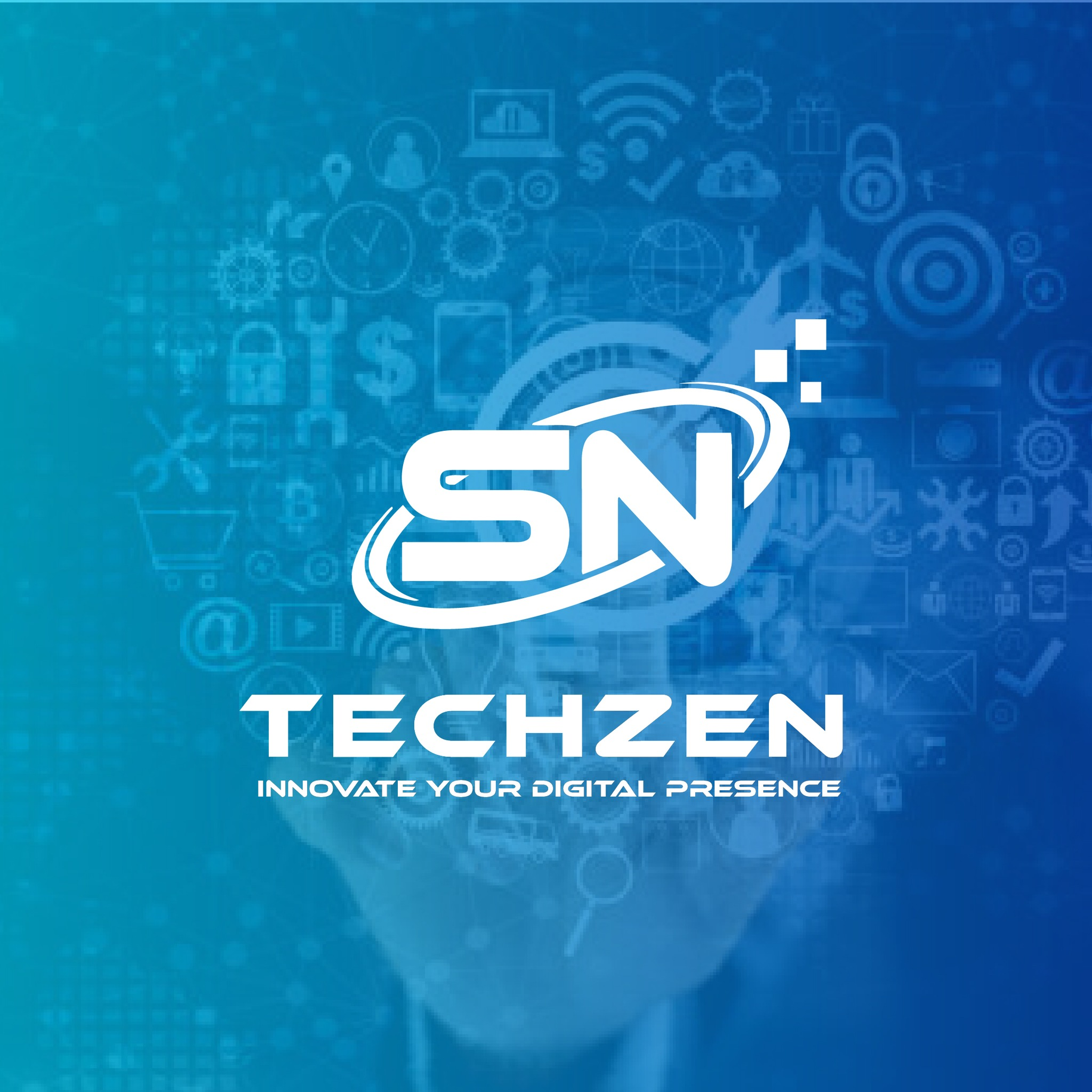 SN technology modern letter logo design