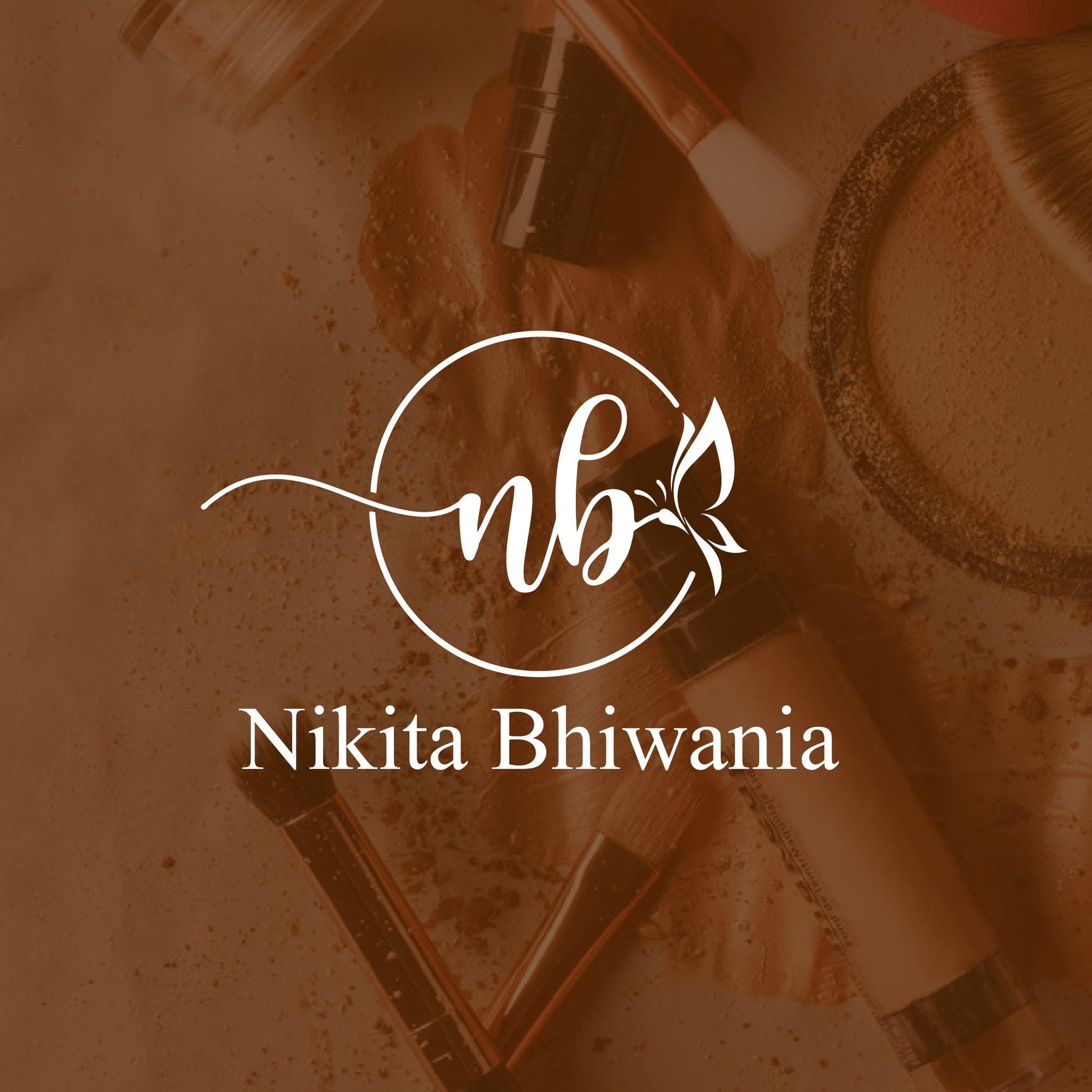 Nikita Bhiwania elegant personal brand logo