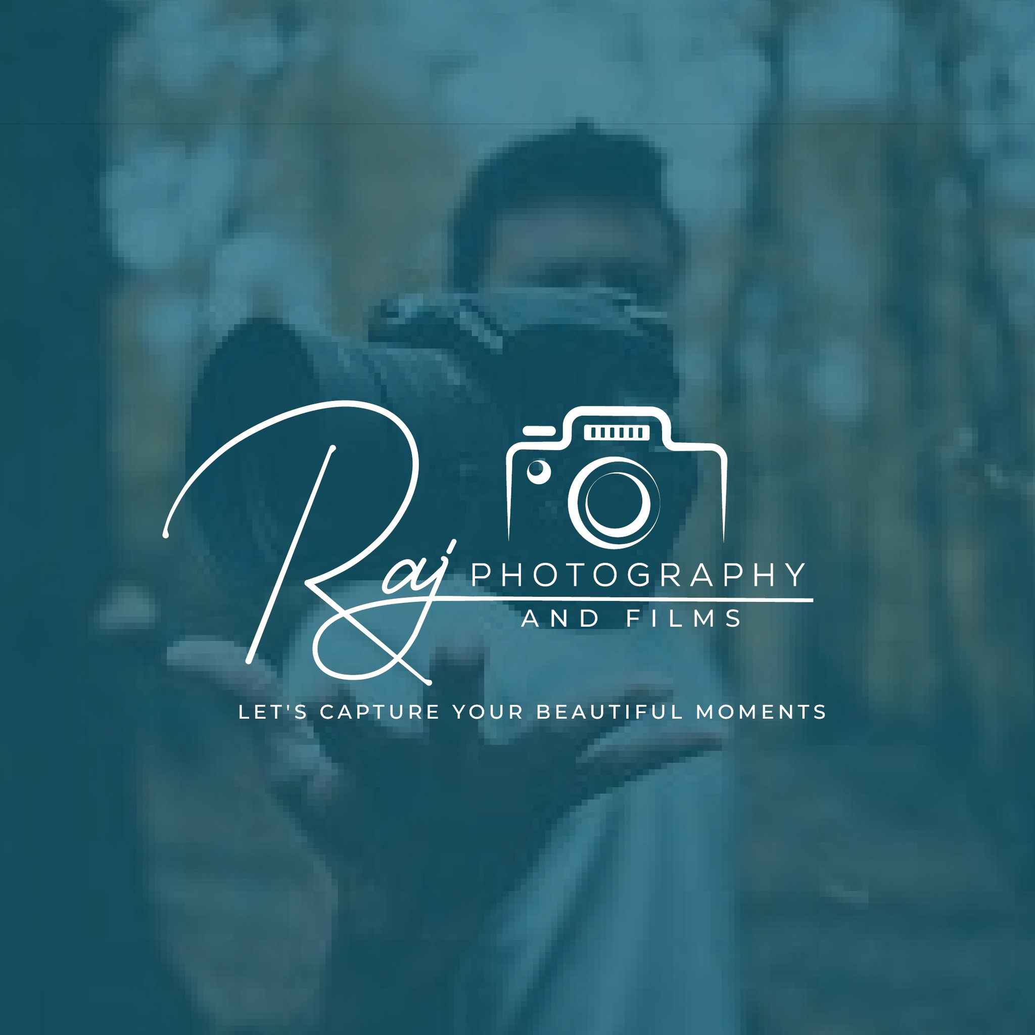 Raj Photography and Films logo with camera icon and creative typography