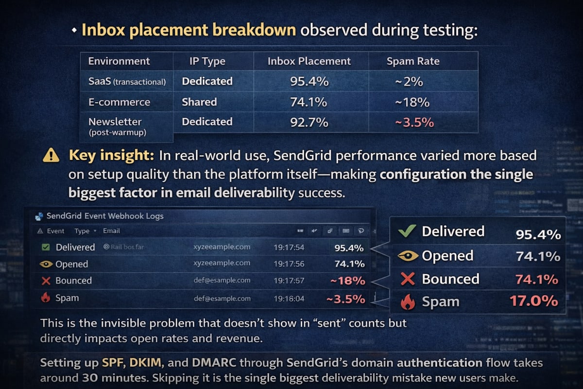 SendGrid Event Webhook Logs - Delivered, Opened, Bounced, Spam Events