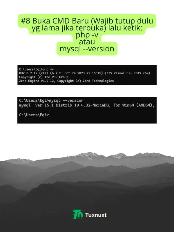 di cmd ketik php