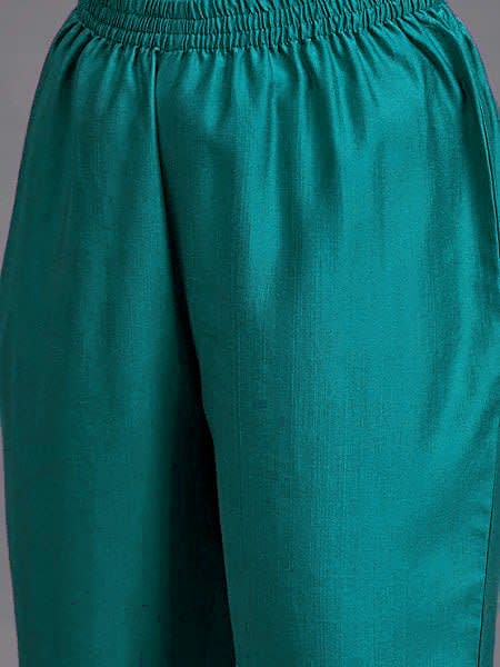 Embroidered Viscose 3-Piece Suit Set with Organza Dupatta thumbnail 5