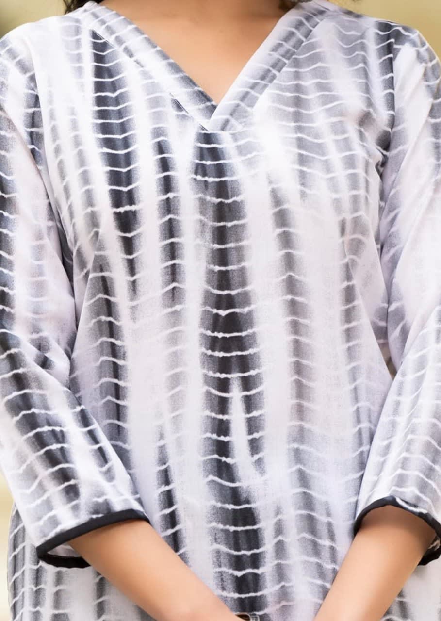 Printed Black Cotton 3-Piece Kurta Pant Set with Dupatta thumbnail 4