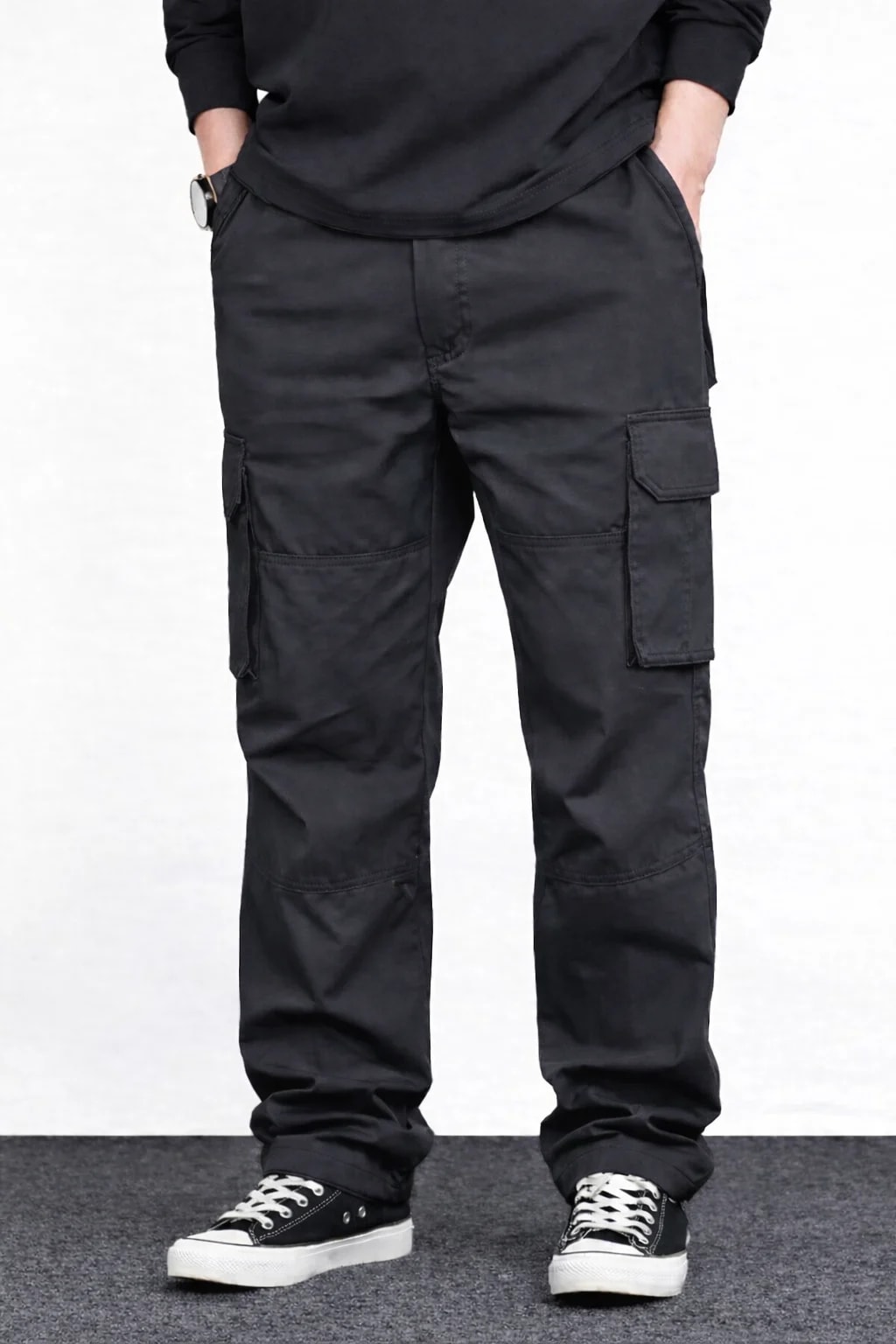 Men’s Black Cargo Pants – Durable Everyday Utility Wear