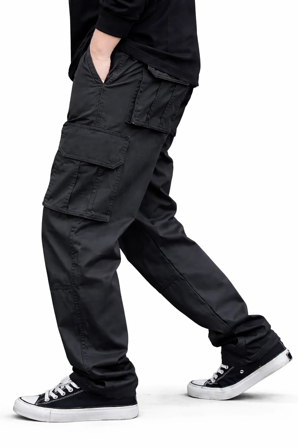 Men’s Black Cargo Pants – Durable Everyday Utility Wear thumbnail 3