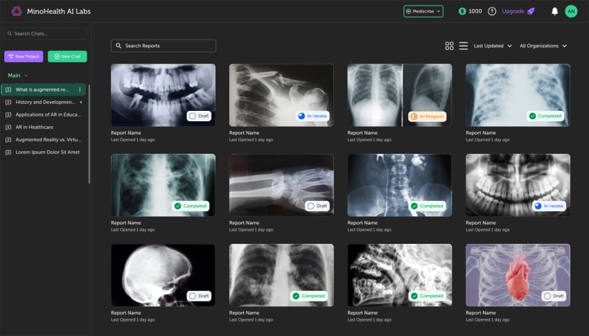 Medical Cases Grid View
