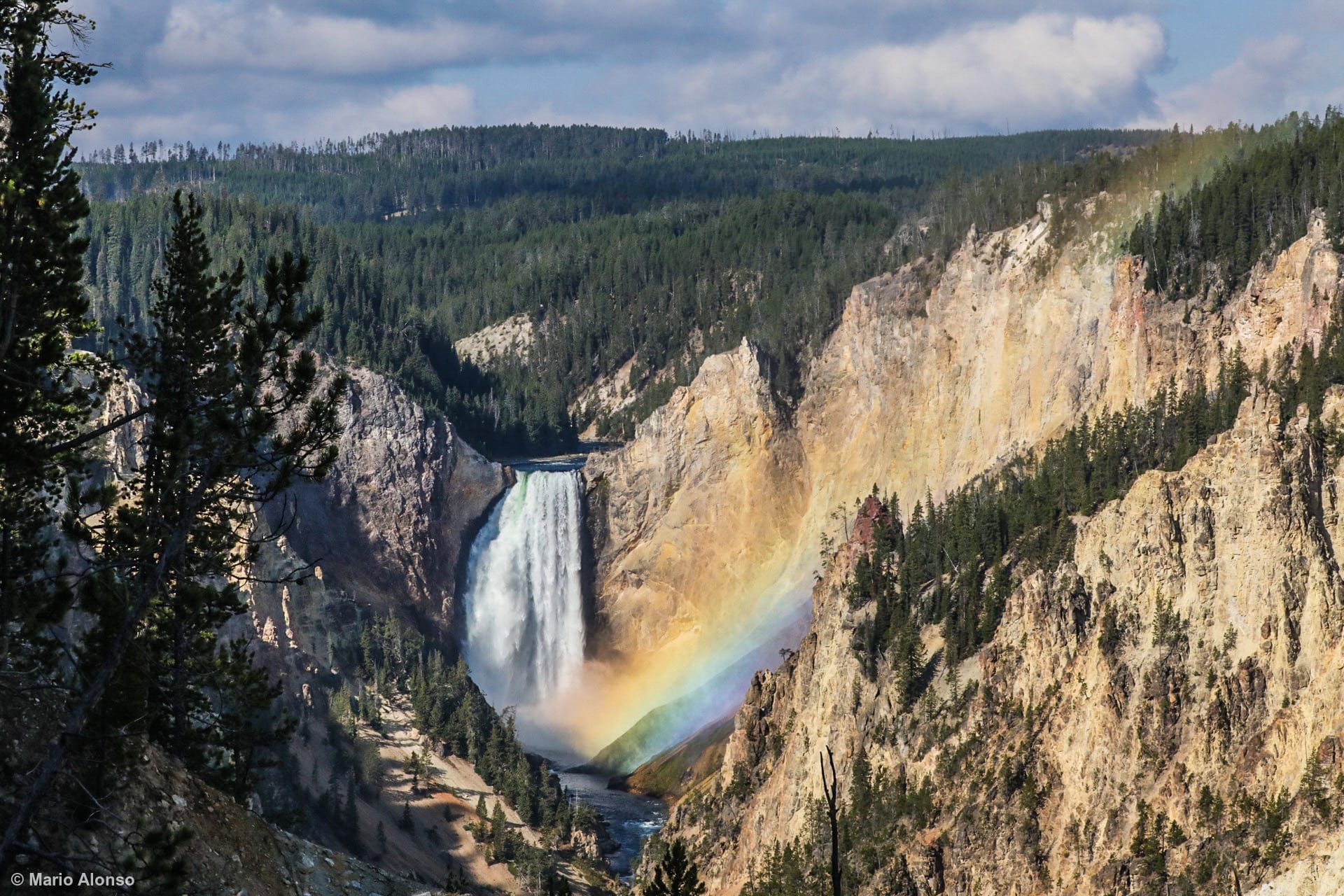 Rainbow at Yellowstone Falls