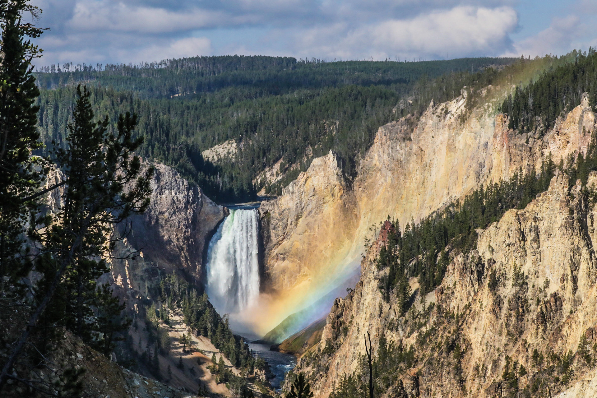 Rainbow at Yellowstone Falls