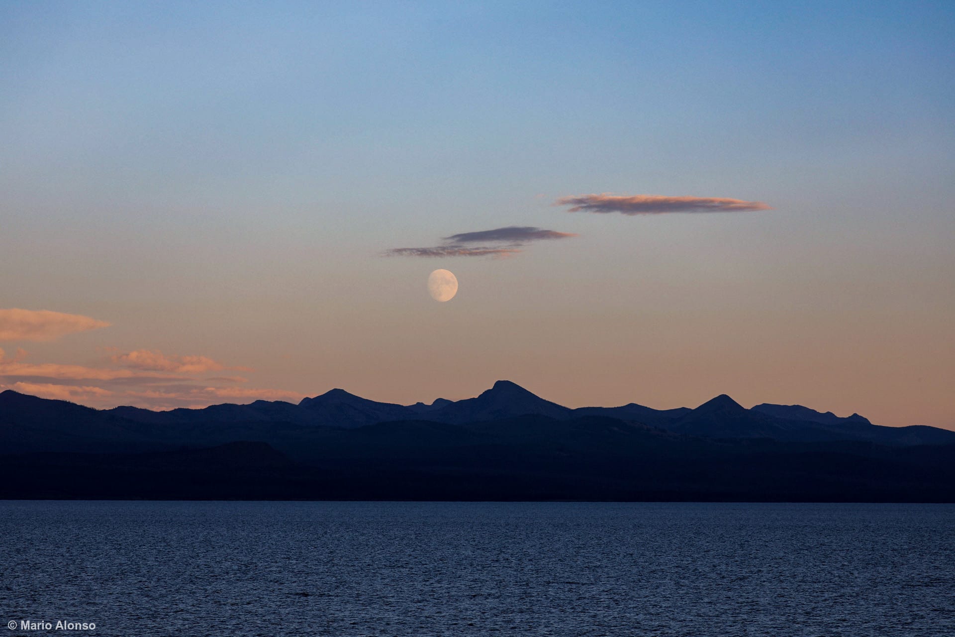 Moonrise Over Yellowstone Lake