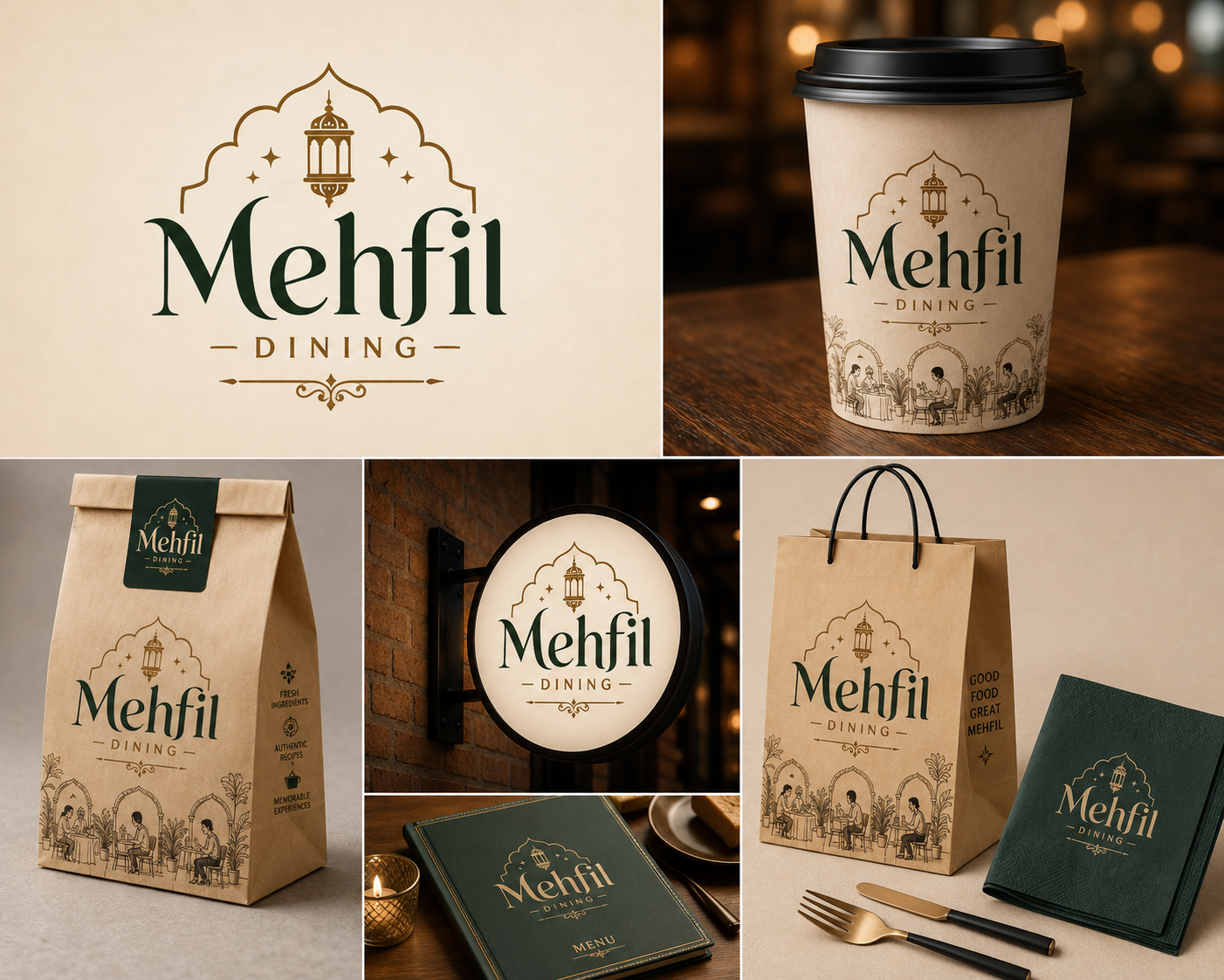 Mehfil Dinning main branding
