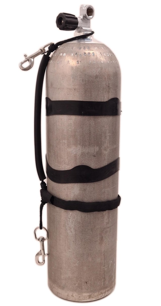 11.1L STAGE SÆT ALU FLASKE SILVER 80CF MED DIN VENTIL & REG