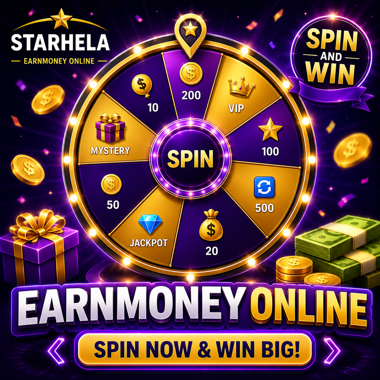Spin and win earn money online Kenya