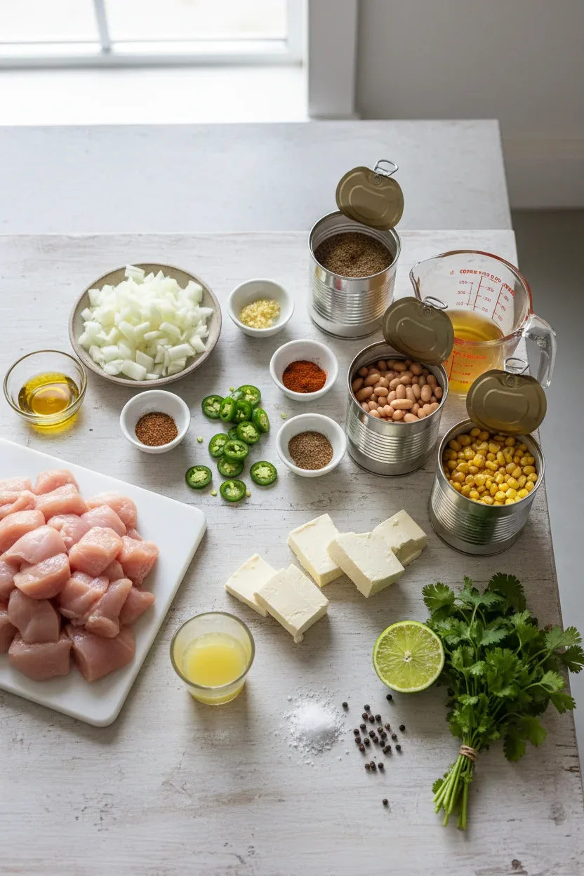 Ingredients for White Chicken Chili