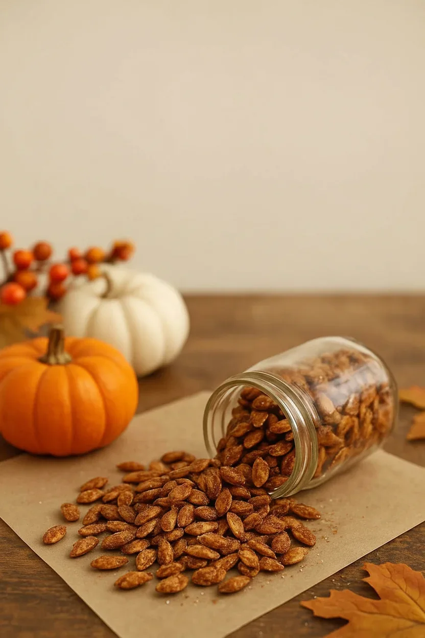 Cinnamon Sugar Roasted Pumpkin Seeds