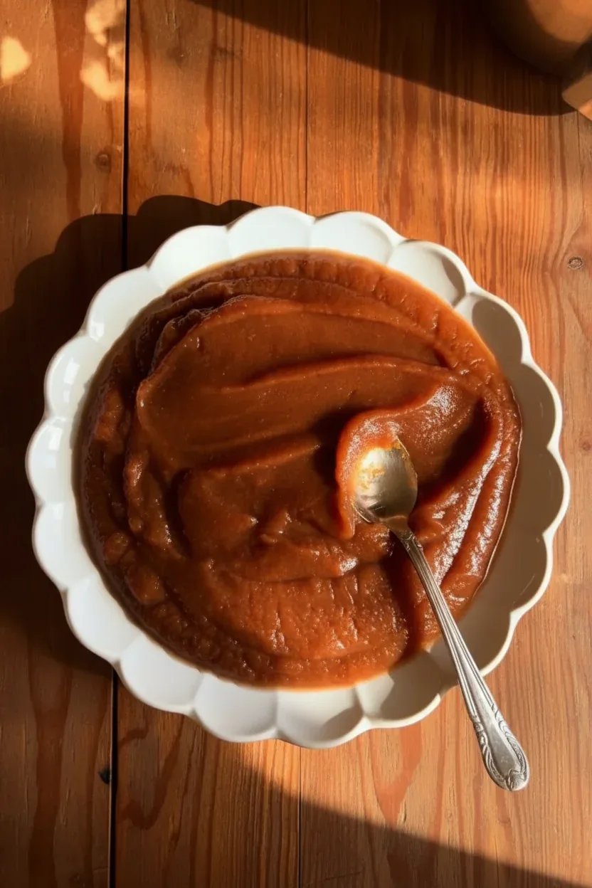 Homemade Apple Butter in a jar